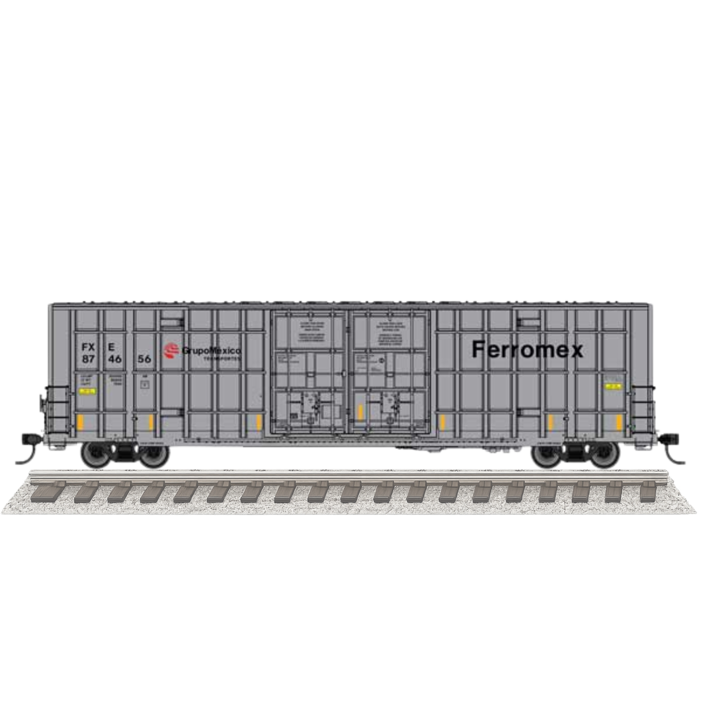 WalthersMainline (910-3131) • 60' High Cube Plate F Horizontal Post Boxcar • Ferromex #874656 • HO Scale (Pre-Order)