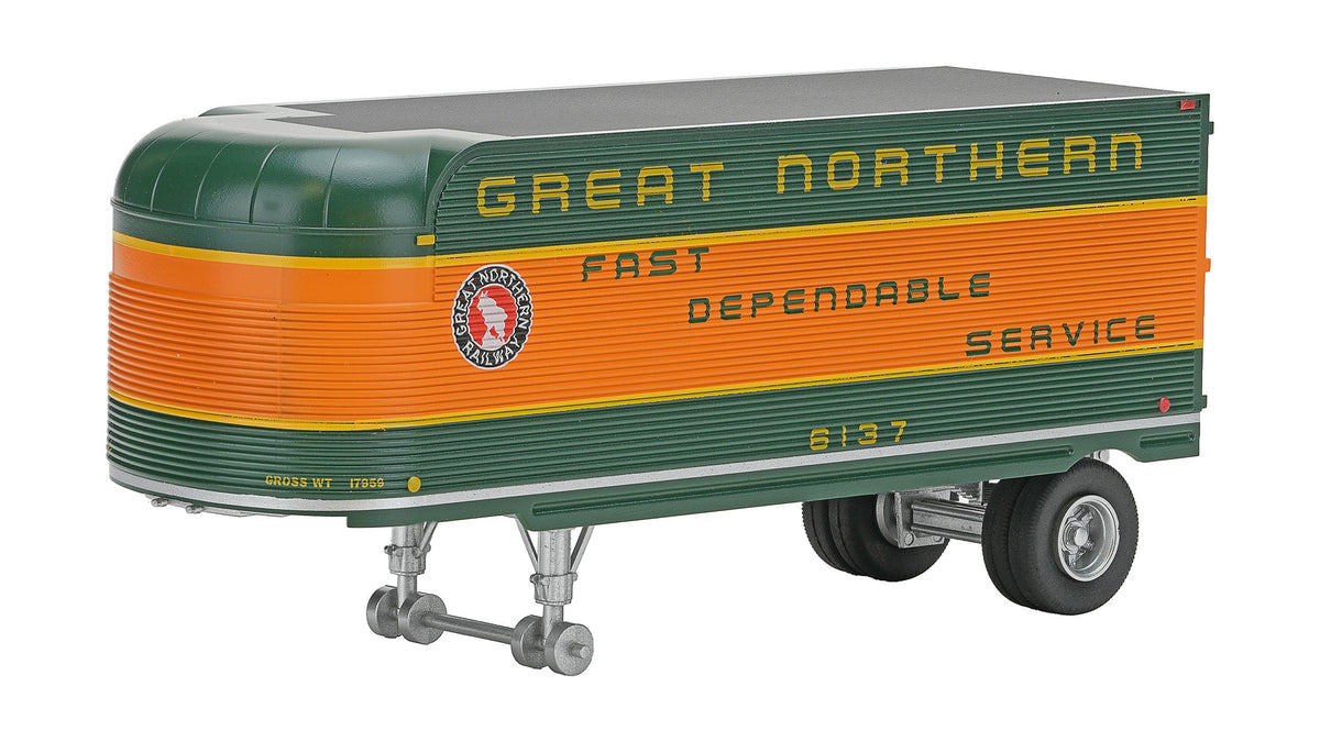 Class One Model Works (TR00105) Fruehauf 26' Trailer - Great Northern Railway HO Scale
