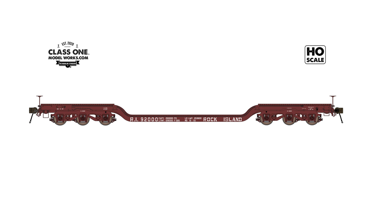 Class One Model Works (FC00238) | GSC Heavy Duty Flatcar | Rock Island #92000 | HO Scale