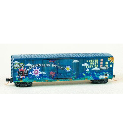 Micro-Trains (03044190) • 50' Rib-Side Boxcar w/ Double Doors • Golden West Service #774191 • N Scale (Pre-Owned)