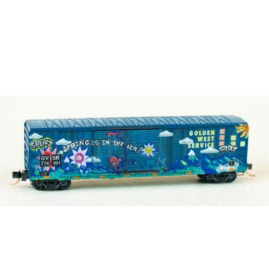 Micro-Trains (03044190) • 50' Rib-Side Boxcar w/ Double Doors • Golden West Service #774191 • N Scale (Pre-Owned)