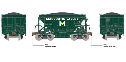 Fox Valley/Scale Trains (MV 335-354-379-393) • PSC 70-Ton Ore Car • Mascoutin Valley Mining • 4-Pack • Home Shops Collaboration • HO Scale