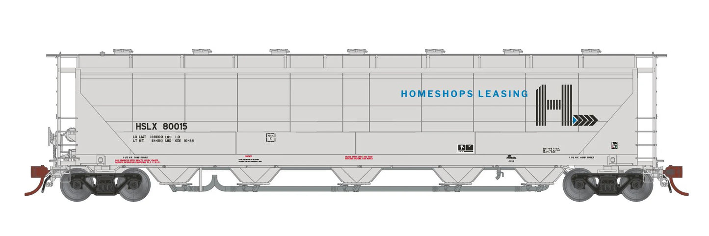 Home Shops Prairie Shadows (HSLX 80046) | Thrall PD 5000 Covered Hopper | HomeShops Leasing #80046 | HO Scale