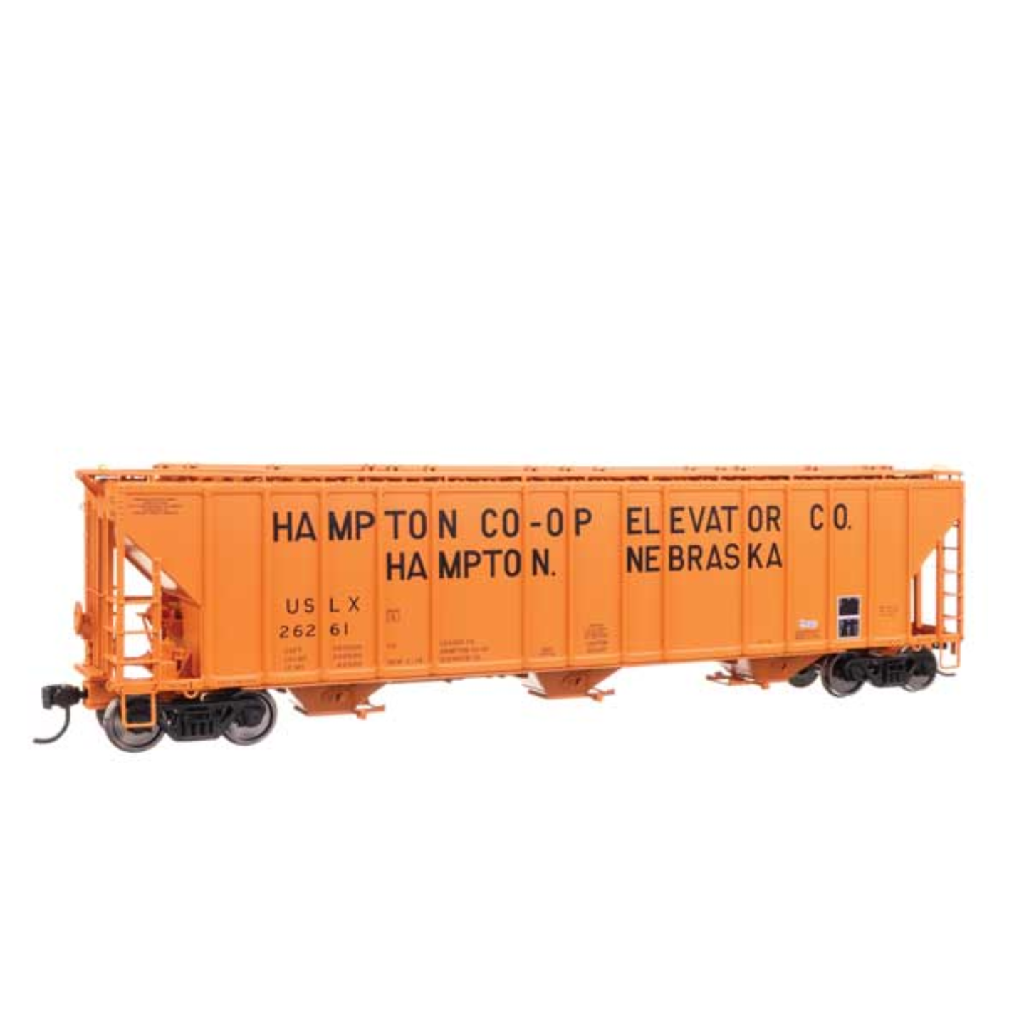 WalthersProto 920-106194 • 55' Evans 4780 Covered Hopper • Hampton Co-op #26261 • HO Scale