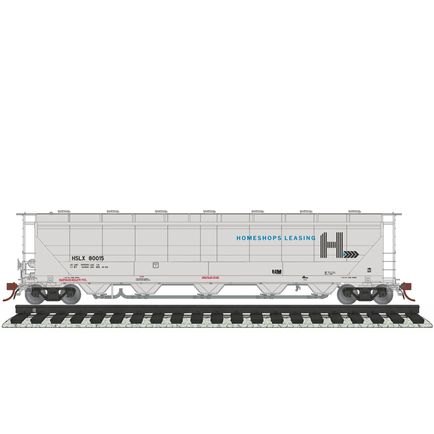 Home Shops Prairie Shadows (HSLX 80046) | Thrall PD 5000 Covered Hopper | HomeShops Leasing #80046 | HO Scale