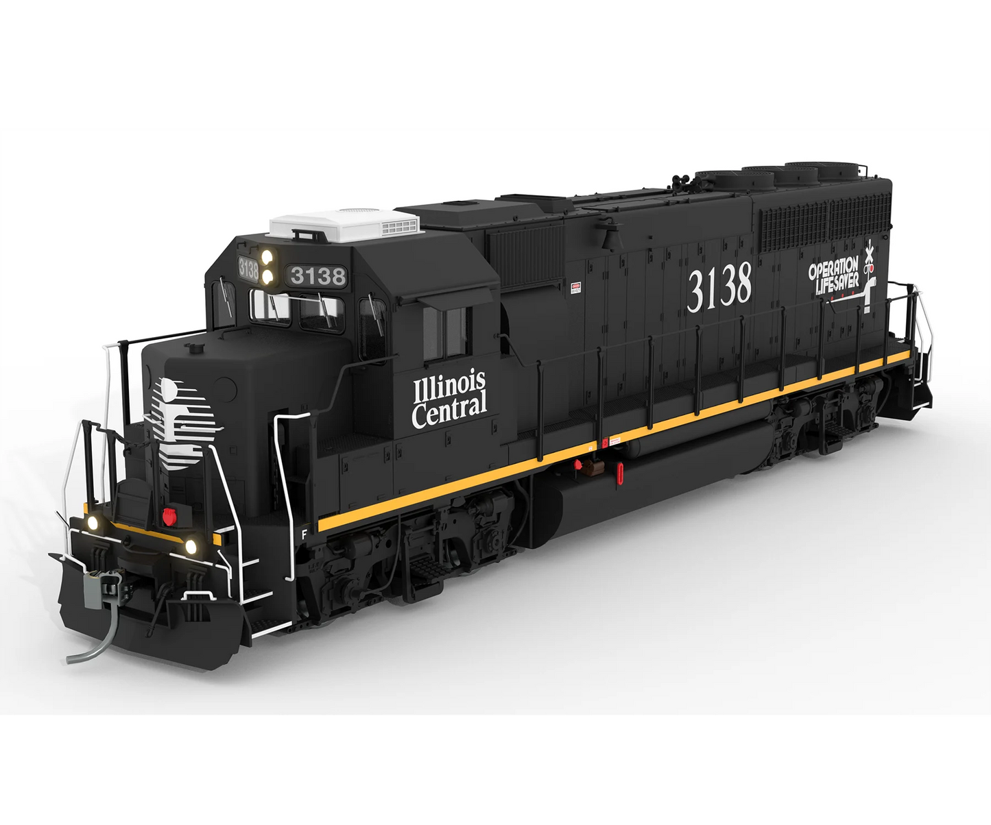 Rapido EMD GP40R (040553) | Illinois Central #3115 | Black Scheme | HO Scale