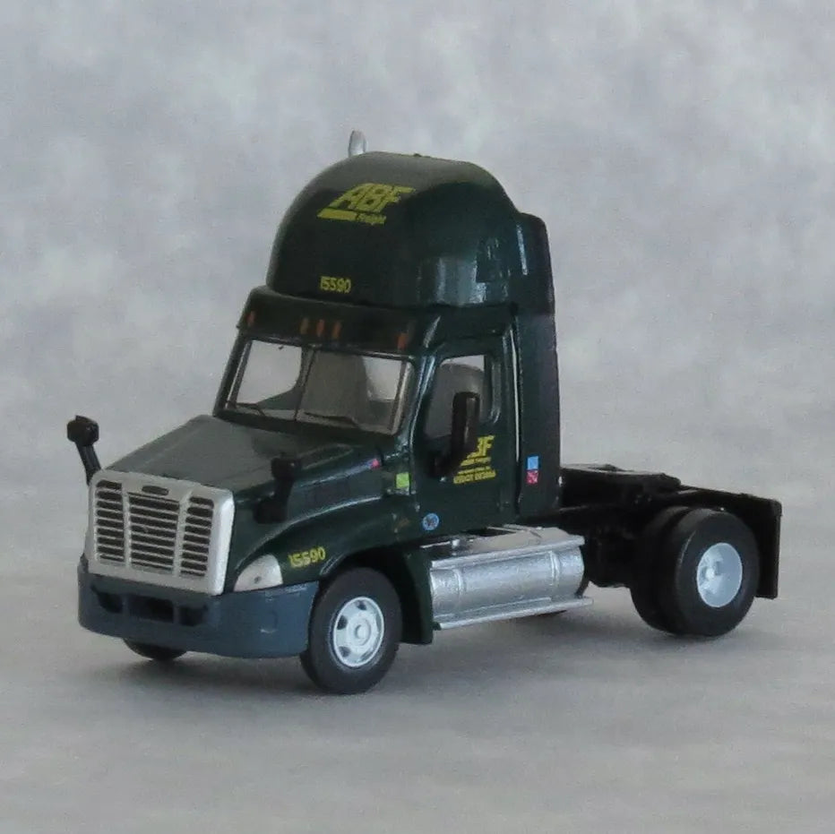 Trainworx (42593-06) | Freightliner Cascadia Raised Roof 2-Axle Semi Tractor | ABF #6 | Assembled | N Scale