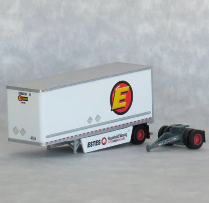 Trainworx (42894-03) | 28' Pup Van Trailer with Converter Dolly | Estes #296073 | Assembled | N Scale