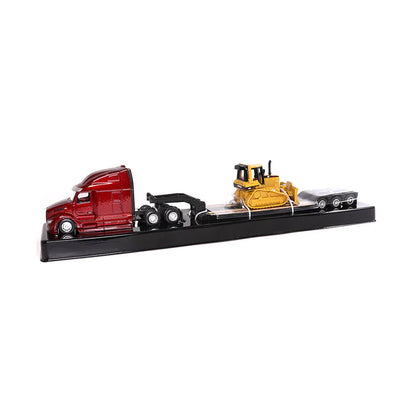 Diecast Masters (84419) | Peterbilt Model 579 UltraLoft Tandem Tractor w/ Lowboy Trailer and CAT D5M Dozer | HO Scale