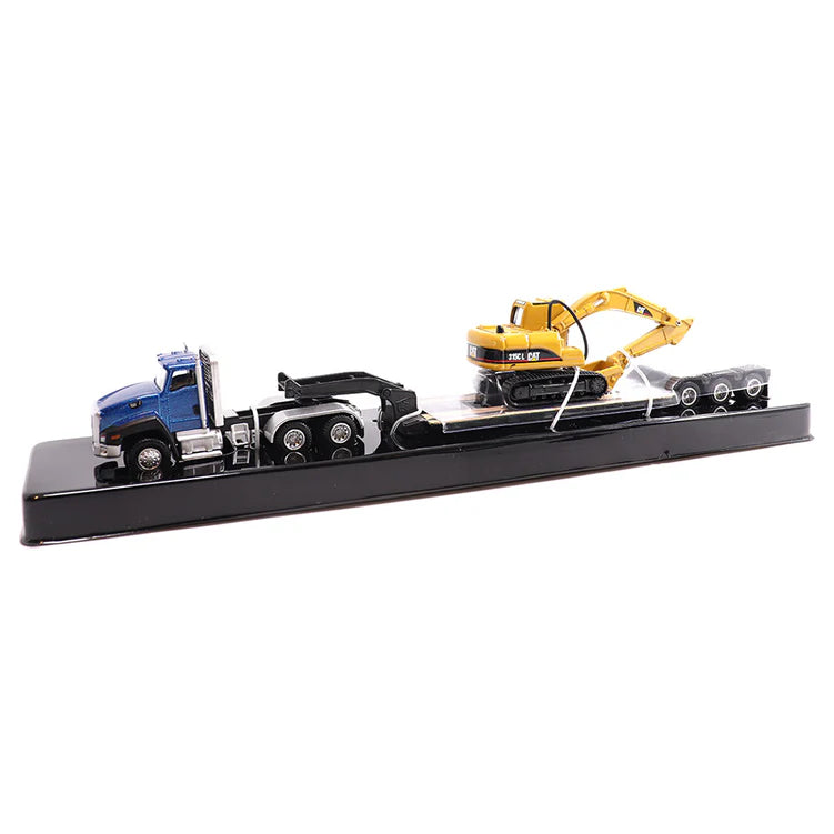 Diecast Masters (84415) | CAT CT660 Day Cab Tractor w/ Lowboy Trailer and CAT 315C L Hydraulic Excavator | HO Scale