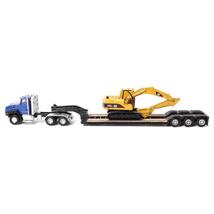 Diecast Masters (84415) | CAT CT660 Day Cab Tractor w/ Lowboy Trailer and CAT 315C L Hydraulic Excavator | HO Scale