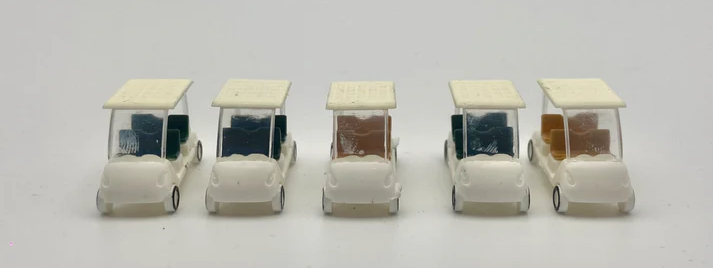 Rock Island Hobby RIH Golf Carts, (5) Pack, N Scale