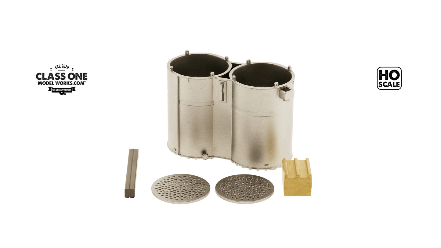 Class One Model Works (ZZ03004) | Industrial Mix Tanks and Parts (Painted) Load | HO Scale