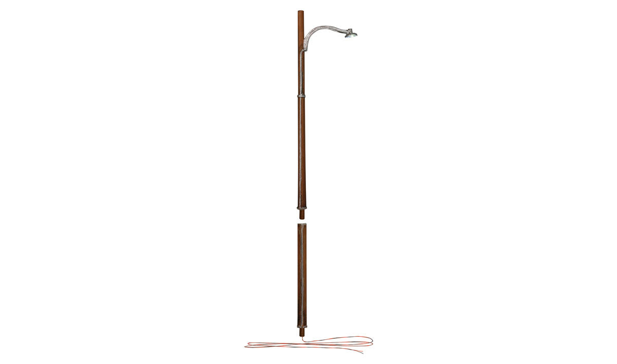Woodland Scenics (5900) | Wooden Light Poles | Just Plug Value Pack w/ Light Hub | Pkg of 12 | HO Scale