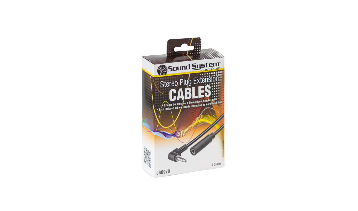 Woodland Scenics JP6978 Just Plug® Stereo Plug Extension Cables 2-Pack