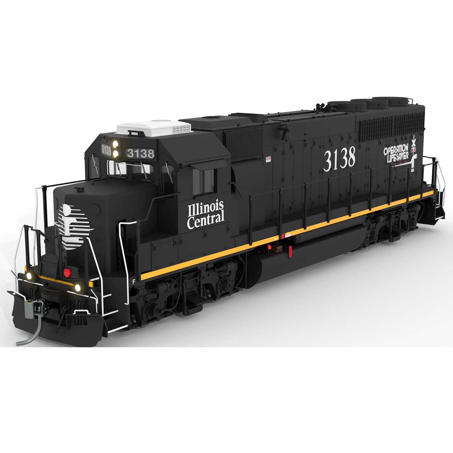 Rapido (40554) | EMD GP40R | Illinois Central #3138 | Late Death Star Scheme | DC/DCC/Sound | HO Scale
