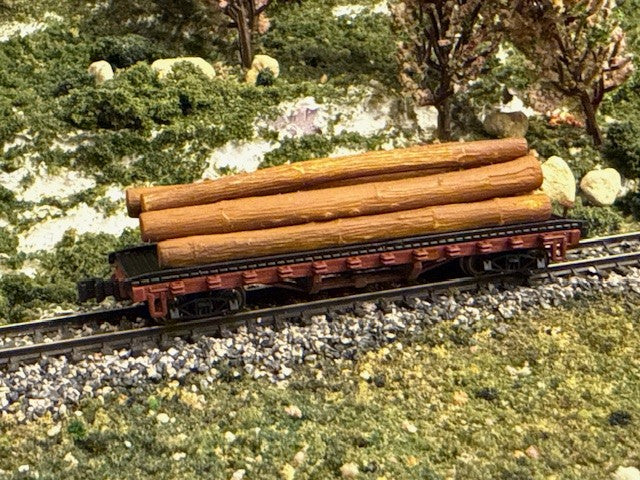 Bachmann Silver Series(R) ACF 40' Flatcar w/ Logs | 1906-1935 Version (Unlettered) | N Scale | Pre-Owned