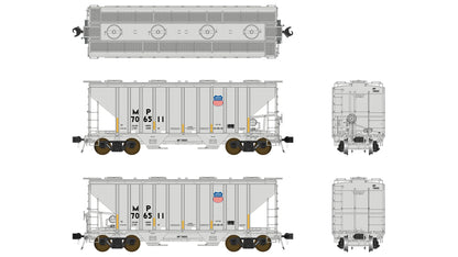 Class One Model Works FC01017 PS 3000CD Two-Bay Hopper MP/UP Merger #706518 HO Scale