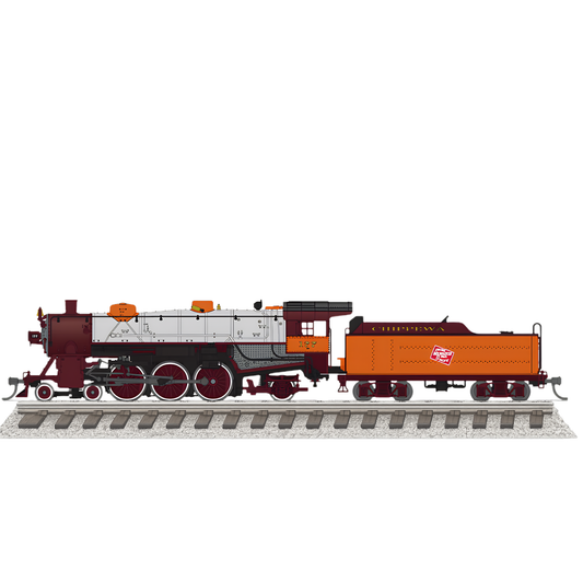 Broadway Limited Imports (10411) | Light Pacific 4-6-2 | Milwaukee Road #177 | Chippewa Scheme | Stealth DC/DCC-Ready No Sound | N Scale [PRE-ORDER]