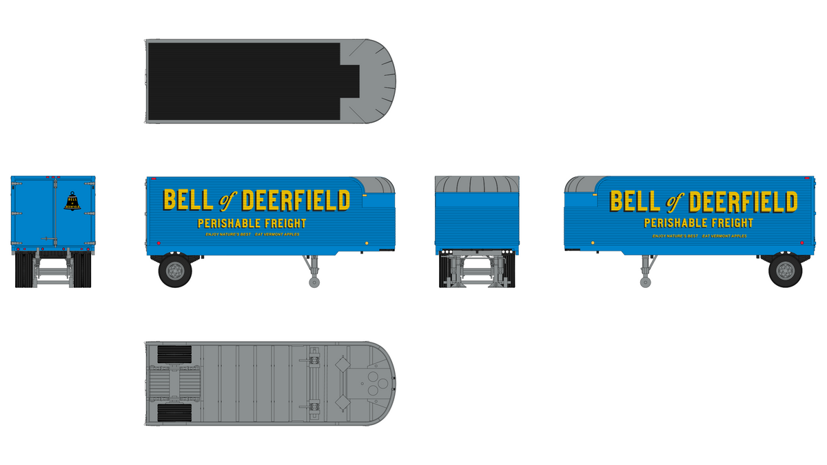 Class One Model Works (TR00110) Fruehauf 26' Trailer - Bell of Deerfield HO Scale