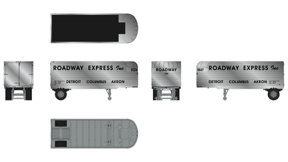 Class One Model Works (TR00112) Fruehauf 26' Trailer - Roadway Express HO Scale
