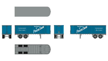 Class One Model Works (TR00203) Fruehauf 31' Trailer - Lackawanna HO Scale