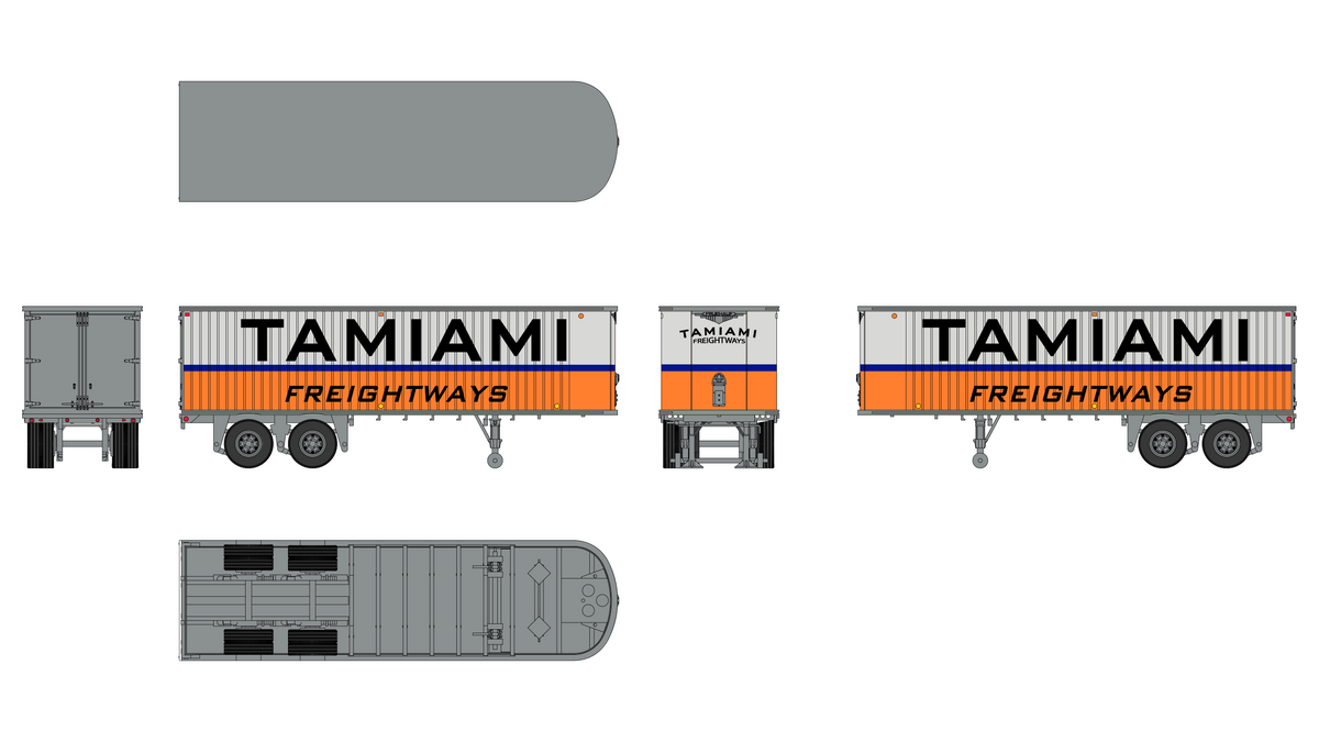 Class One Model Works (TR00206) Fruehauf 31' Trailer - Tamiami Freightways HO Scale