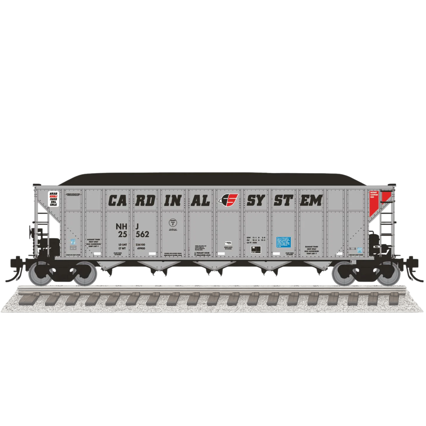 Rapido • Home Shops Collaboration (NHJ 25781) • Autoflood III Coal Hopper  • Cardinal System/New Hope & Jackson #25604 • HO Scale