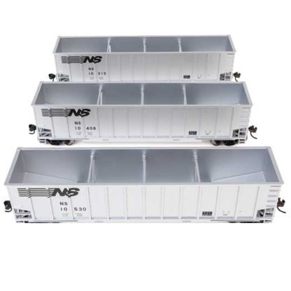 WalthersMainline (910-55917) | 50' Bethgon Coalporter Gondola | 3 Pack | Norfolk Southern #10315, 10408, 10530 | HO Scale [PRE-ORDER]