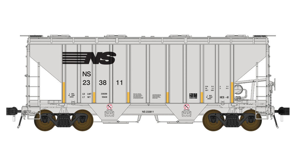 Class One Model Works FC01034 PS 3000CD Two-Bay Hopper Norfolk Southern #233808 HO Scale