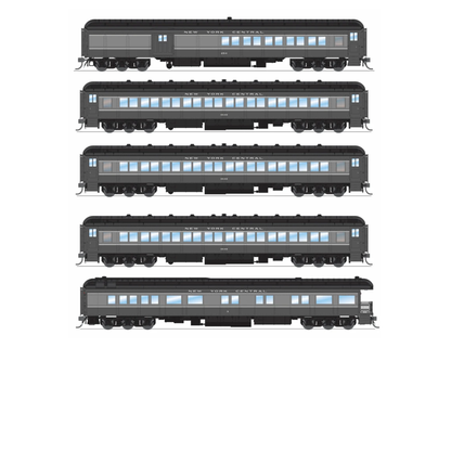 Broadway Limited Imports (9715) | Heavyweight 5-Car Passenger Set w/ Lights | New York Central #254, 1840, 1855, 1878, 3 | HO Scale