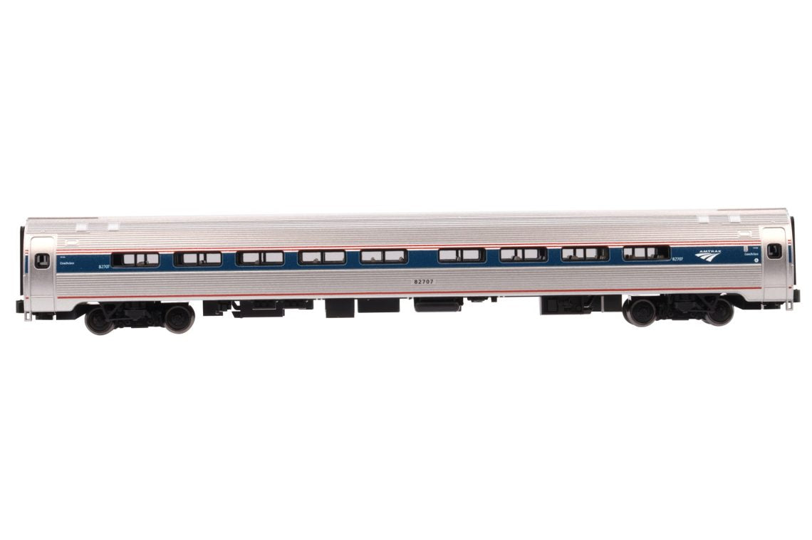 Kato Amfleet I Coach 7-Car Set Amtrak Phases I–VII Limited Edition Bookcase N Scale