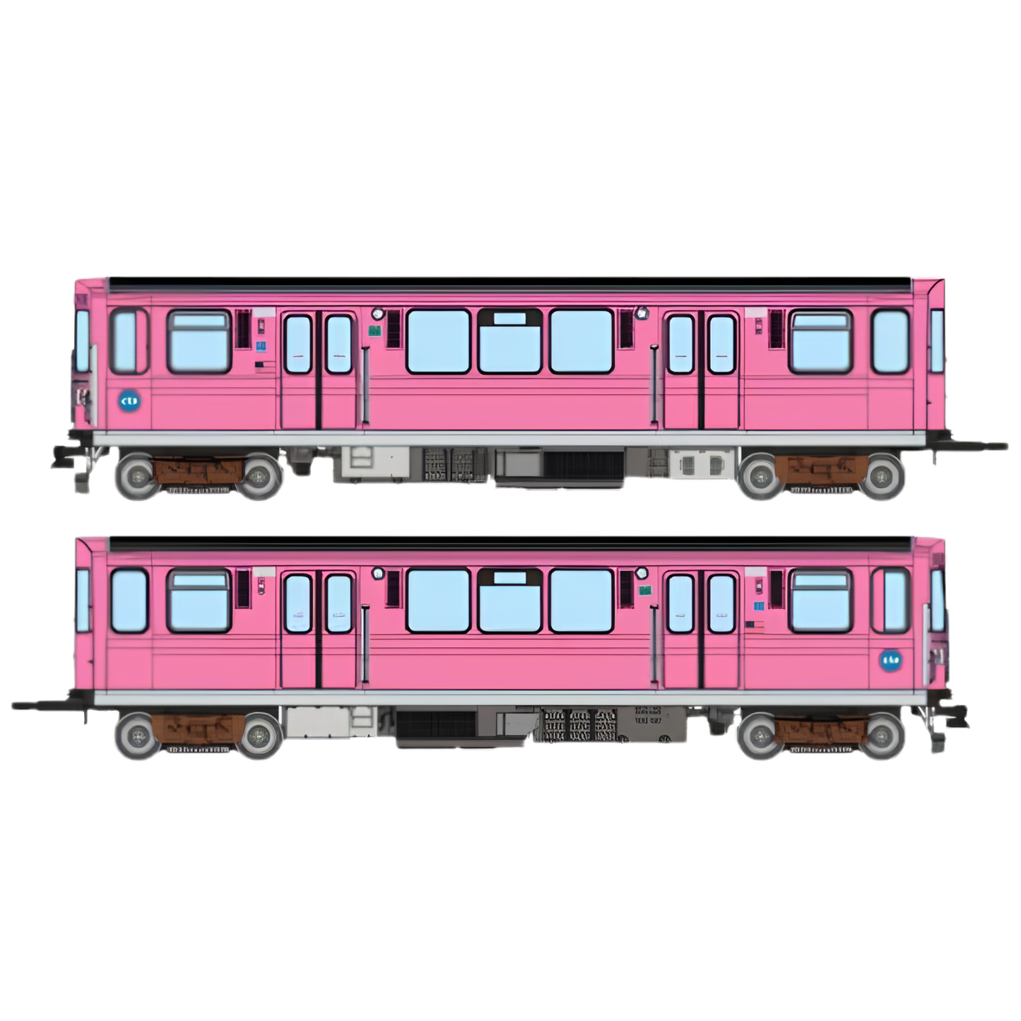Rapido (208515) | CTA 2600 Budd Series 'L' Cars | 2-Car Pair | Chicago Transit Authority CTA #3005 & 3006 | Pink Line Promo Scheme | DCC/Sound | HO Scale [PRE-ORDER]