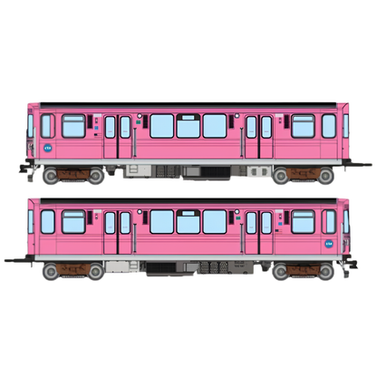 Rapido (208515) | CTA 2600 Budd Series 'L' Cars | 2-Car Pair | Chicago Transit Authority CTA #3005 & 3006 | Pink Line Promo Scheme | DCC/Sound | HO Scale [PRE-ORDER]