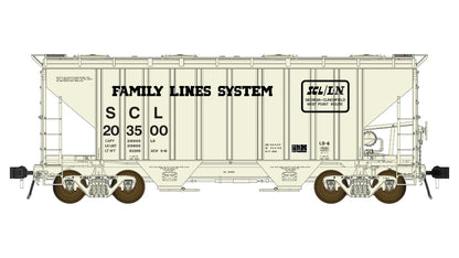 Class One Model Works FC01022 PS 3000CD Two-Bay Hopper Family Lines Seaboard Coast Line #203500 HO Scale