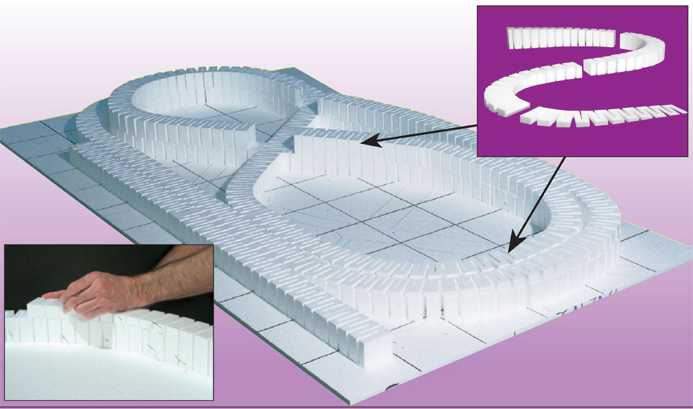 Woodland Scenics (1410) | Incline Set | SubTerrain System | 2% Grade (8-24")