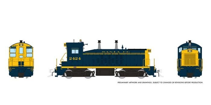 Rapido - EMD SW9 - Santa Fe Bookend Scheme #2424  - DC/DCC/Sound - HO Scale