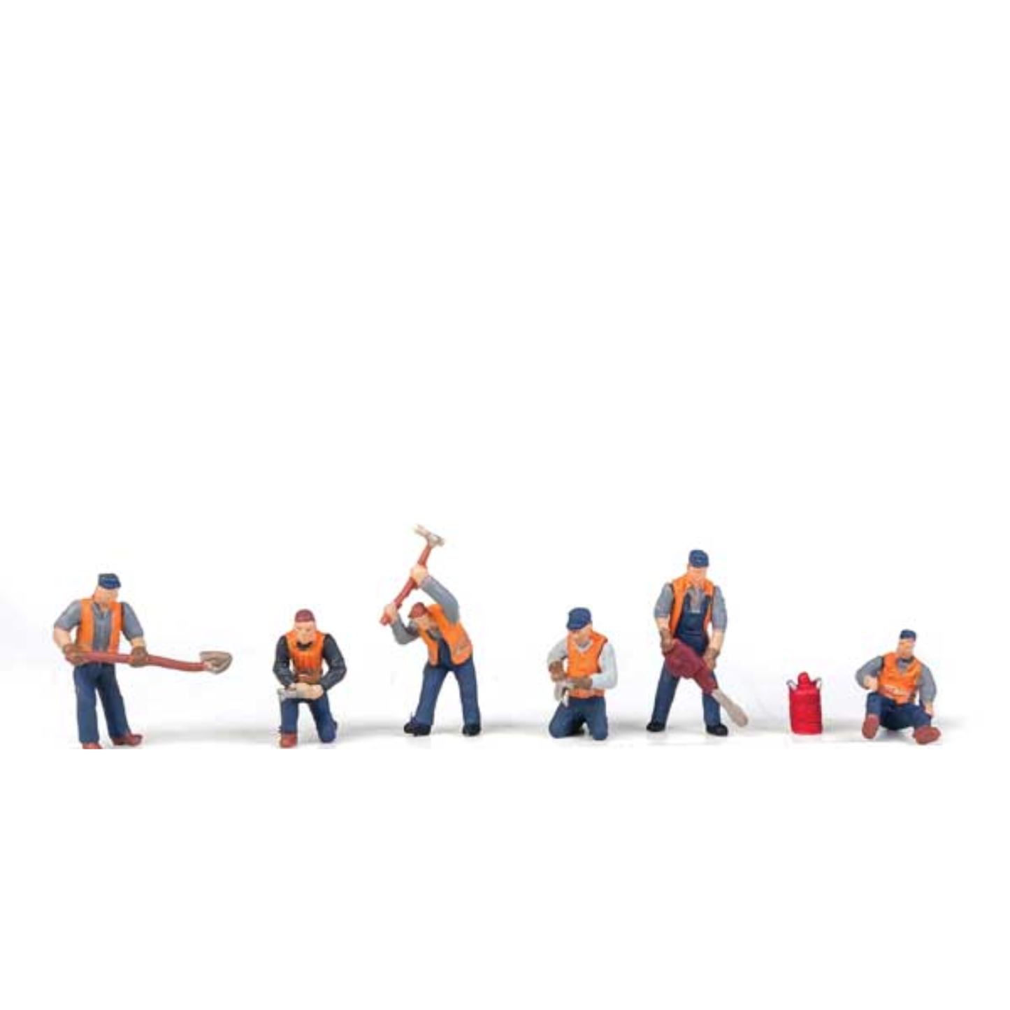 Walthers SceneMaster 949-6066 • Railroad Track Workers Set #1 • Pkg of 6 • HO Scale