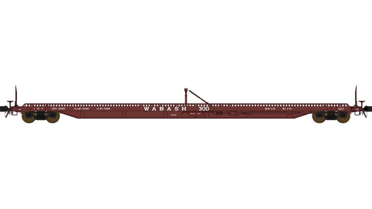 Class One Model Works (FC00815) F39 Flatcar 75' - Wabash Wabash 311 HO Scale