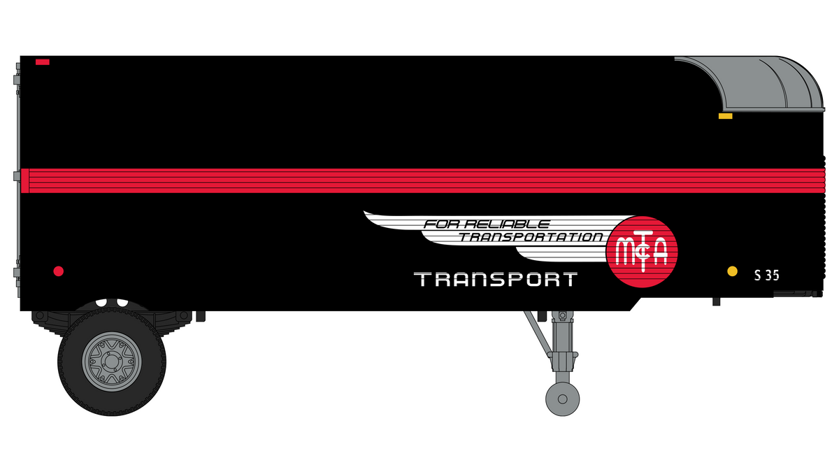 Class One Model Works (TR00101) Fruehauf 26' Trailer - MTA Transport HO Scale