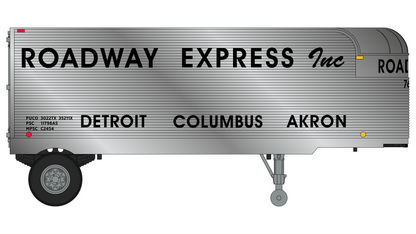 Class One Model Works (TR00112) Fruehauf 26' Trailer - Roadway Express HO Scale