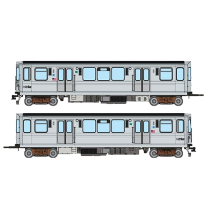 Rapido (208505) | CTA 2600 Budd Series 'L' Cars | 2-Car Pair | Chicago Transit Authority CTA #2781 & 2782 | Speedlines Logo | DCC/Sound | HO Scale [PRE-ORDER]