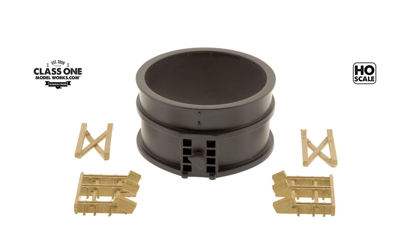 Class One Model Works (ZZ03006) | Steel Ladle Section with Cribbing (Painted) Load | HO Scale