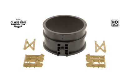 Class One Model Works (ZZ03006) | Steel Ladle Section with Cribbing (Painted) Load | HO Scale