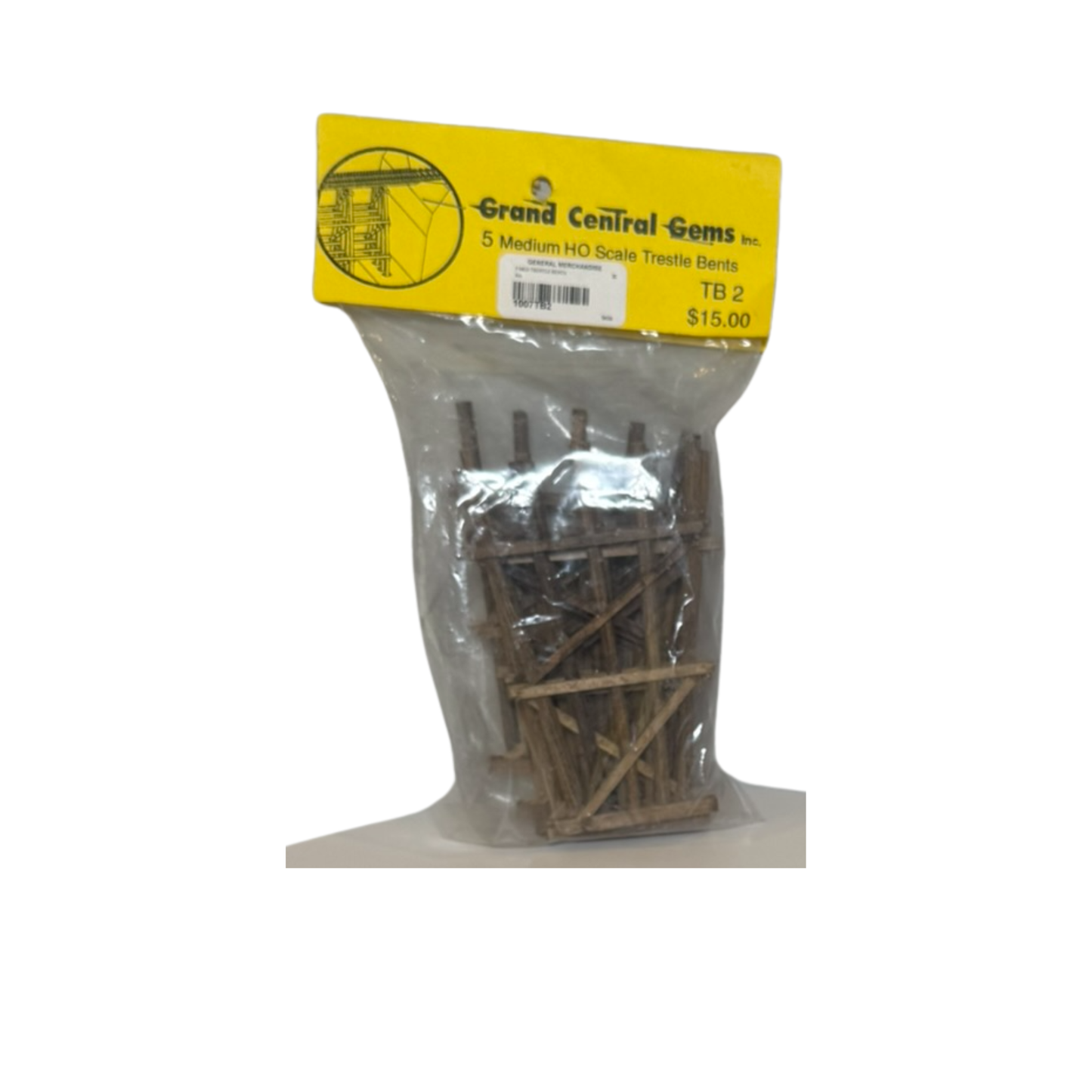 Grand Central Gems Trestle Bents (Medium) 5-Pack Wood Construction HO Scale (NOS)
