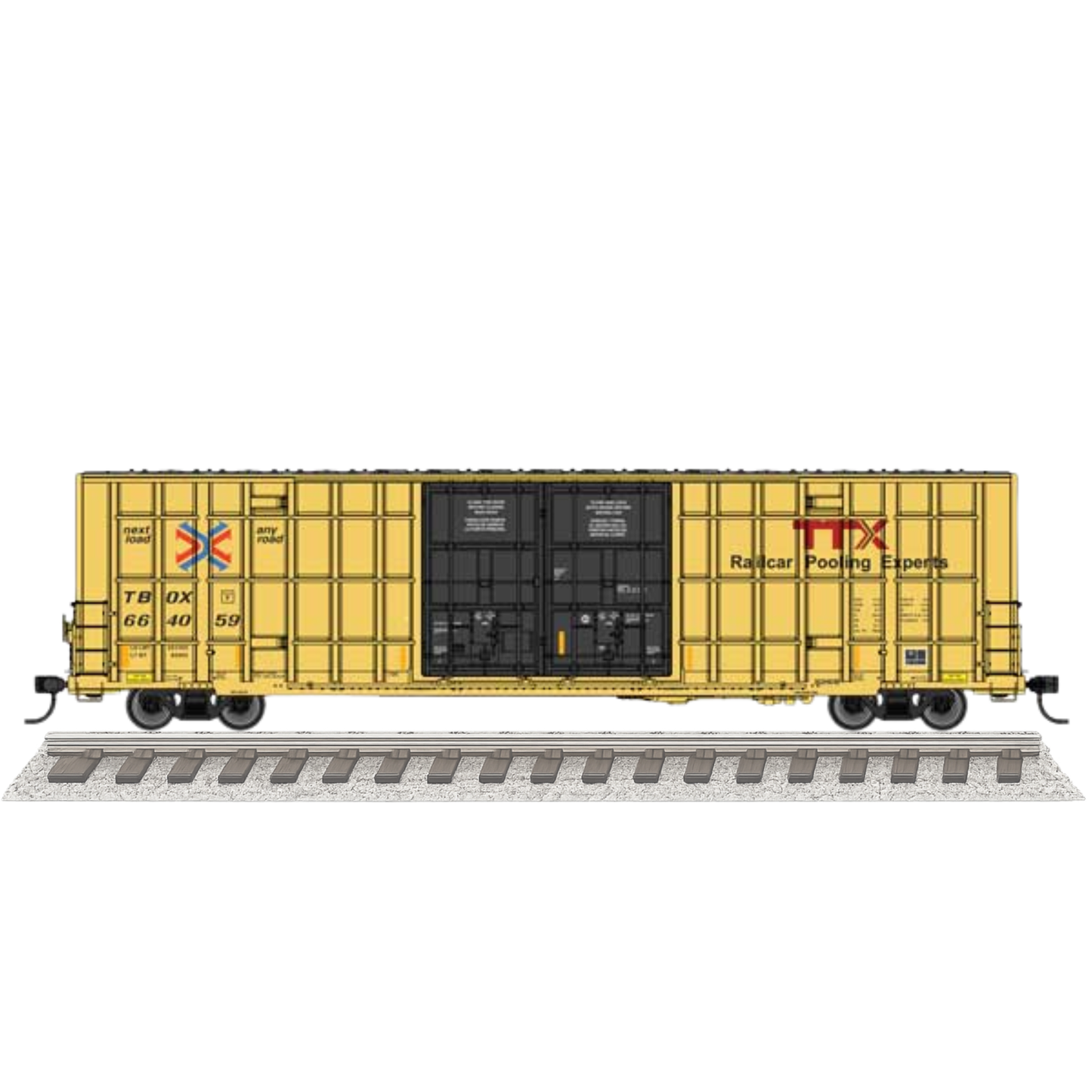WalthersMainline (910-3135) • 60' High Cube Plate F Horizontal Post Boxcar • TTX TBOX #664059 • HO Scale (Pre-Order)