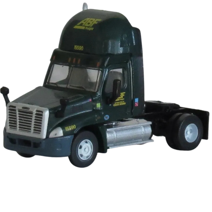 Trainworx (42593-06) | Freightliner Cascadia Raised Roof 2-Axle Semi Tractor | ABF #6 | Assembled | N Scale