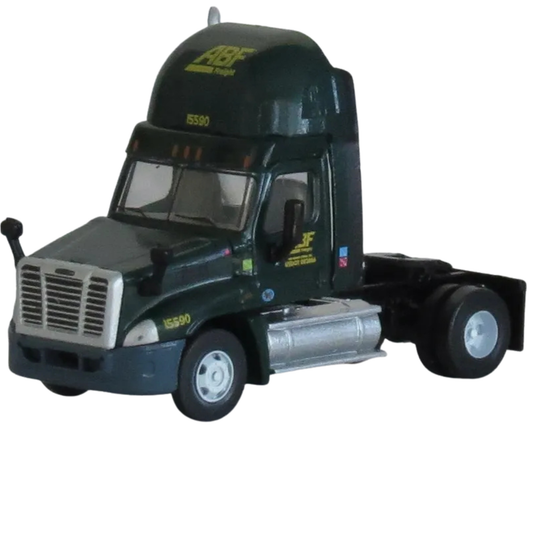 Trainworx (42593-06) | Freightliner Cascadia Raised Roof 2-Axle Semi Tractor | ABF #6 | Assembled | N Scale
