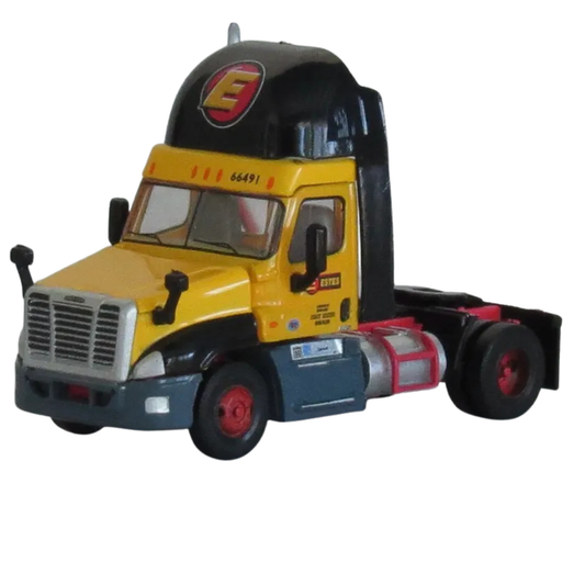 Trainworx (42594-03) | Freightliner Cascadia Raised Roof 2-Axle Semi Tractor | Estes #3 | Assembled | N Scale