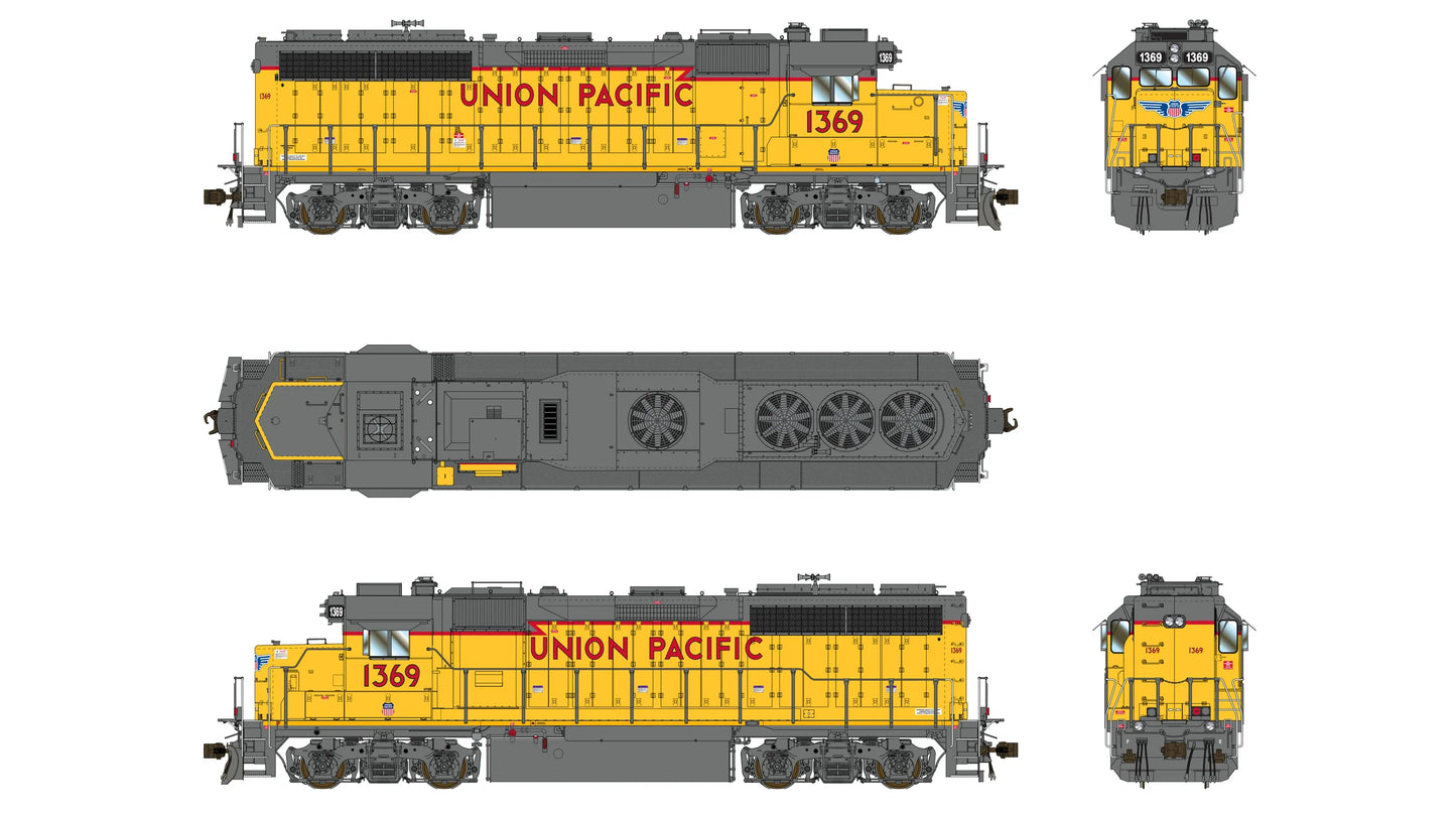 Class One Model Works (LM00456) | EMD GP40N 1A3 | Union Pacific #1369 | DCC/Sound w/ Tru-Fans(TM) | HO Scale [PRE-ORDER]
